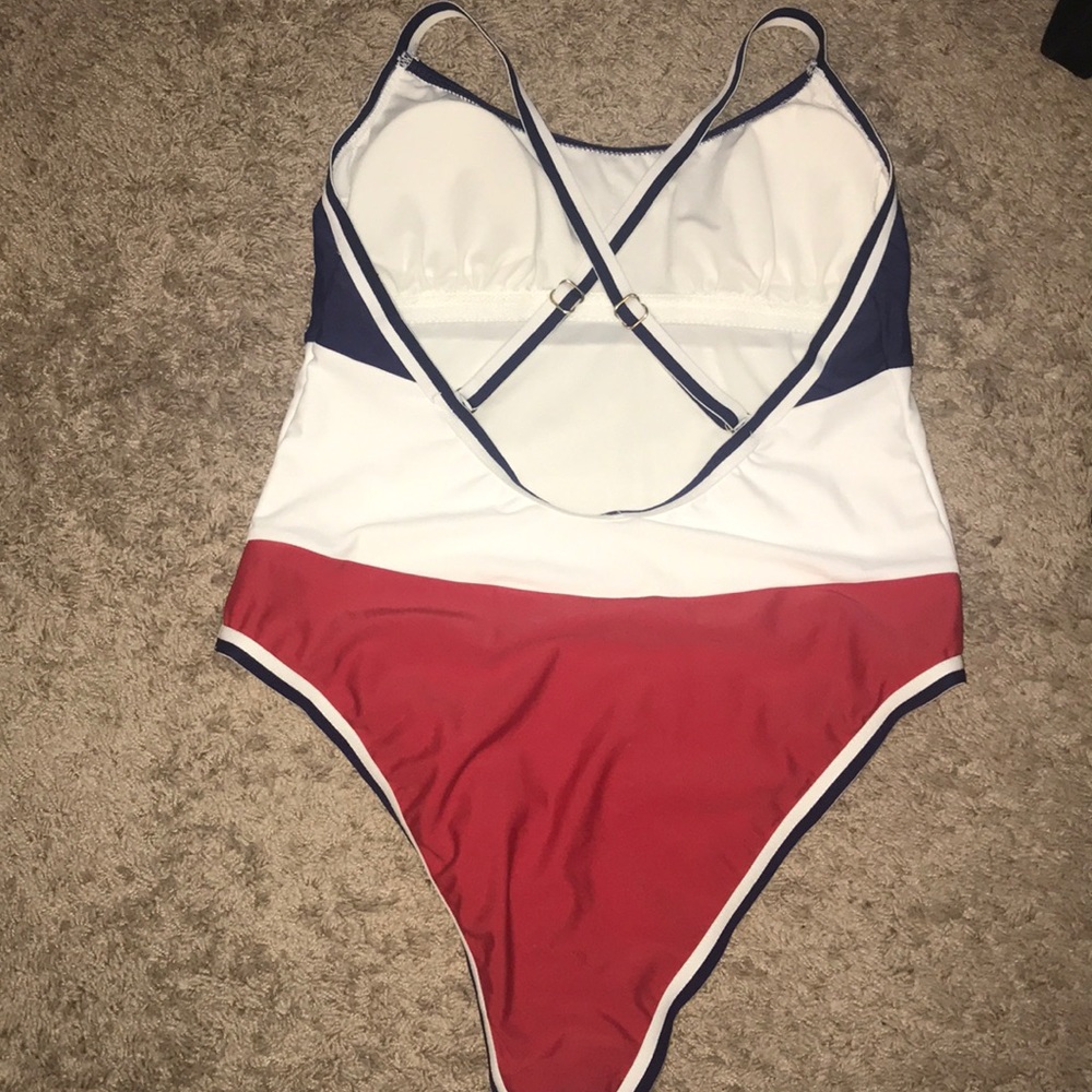 Red white and blue/ American flag swimsuit - Picture 2 of 2